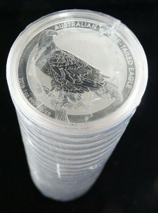 2016 Roll Of 20 Australian 1 Oz Silver $1 Wedge Tailed Eagle Coins