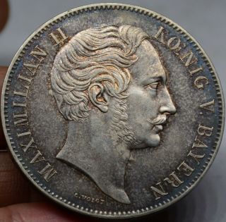 2 Thaler / 3½ Gulden - Maximilian Ii Kingdom Of Bavaria 37.  17g 41mm [sz32]