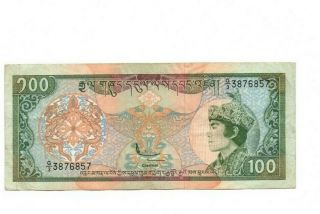 Bank Of Bhutan 100 Ngultrum 1994 Vg