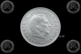 Denmark 10 Kroner 1968 (princess Wedding) Silver Commemor.  Coin (km 857) Aunc