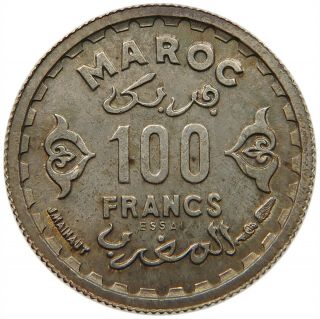 Morocco 100 Francs 1370 Essai Silver Top T81 003