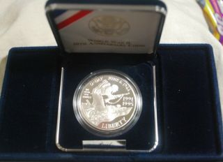1995 Proof 50th Anniversary Of World War Ii Silver Dollar