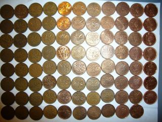 Canada Canadian Cents From 1920 - 2012 Almost Complete Set