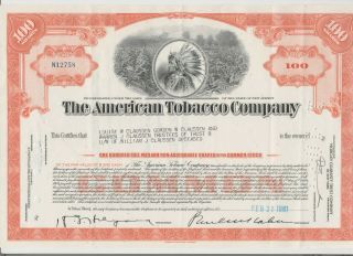 American Tobacco Stock Certificate