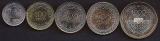 Colombia 50 - 1000 Pesos 2012 5 Pc Coin Set Km295 - 299 Unc
