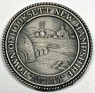 C9636 Hooksett,  N.  H.  Sterling 265 Town Medal,  150th Anniversary 1972