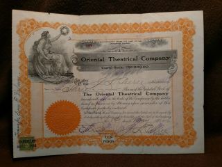 Oriental Theatrical Company 1916 Stock 149 Philippine Islands