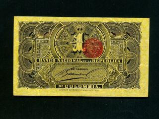 Colombia:P - 234,  1 Peso,  1895 Bolivar EF 2