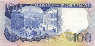 Portugal 100 Escudos 30.  11.  1965 Series Gjg Circulated Banknote 2lb