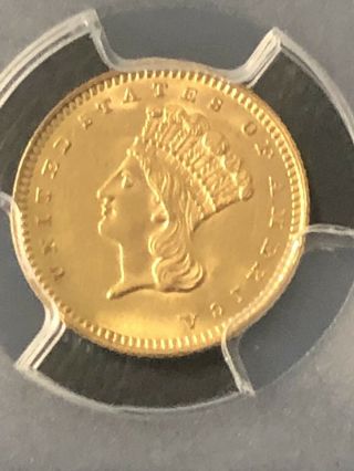 1862 Gold Dollar,  Type 3,  Pcgs Ms 63,  Indian Princess ⭐️⭐️⭐️⭐️⭐️