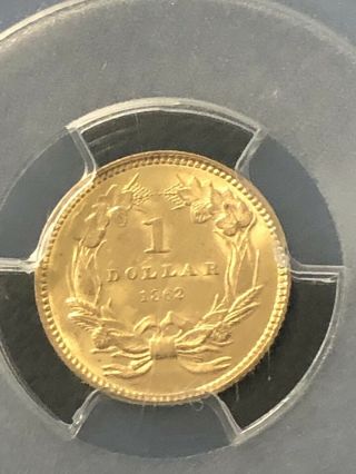 1862 GOLD DOLLAR,  TYPE 3,  PCGS MS 63,  INDIAN PRINCESS ⭐️⭐️⭐️⭐️⭐️ 6