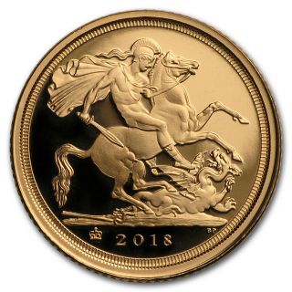 2018 Great Britain Gold Quarter Sovereign Proof (w/box &) - Sku 157344