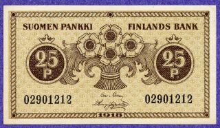 Finland 25 Pennia 1918 Unc