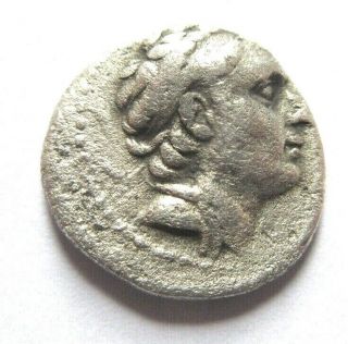 Silver - Drachm Of Antiochos Iv.  From Syria Rv.  Apollo Seated Left
