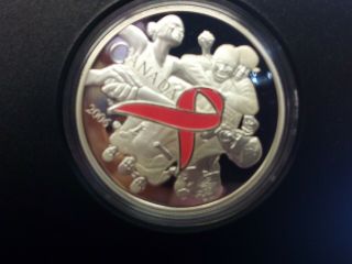 2006 Canada $5 Silver coin,  Pink Ribbon Enamel 2