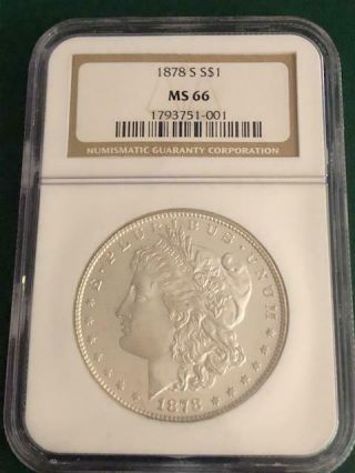 1878 S $1 Morgan Silver Dollar Ngc Ms 66