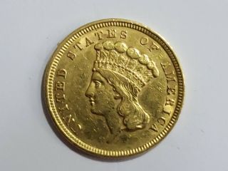 1854 Three Dollar $3 Eagle Piece 90 Gold Uncommon Type Coin