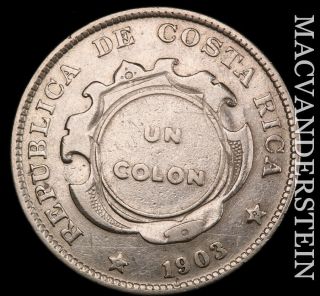 Costa Rica: 1923 One Colon - Silver Scarce Nr706