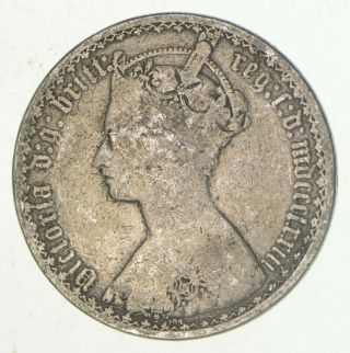 Silver - World Coin - 1873 United Kingdom 1 Florin World Silver Coin 10.  5g 623