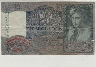 Netherlands Banknote Tien Gulden 1942
