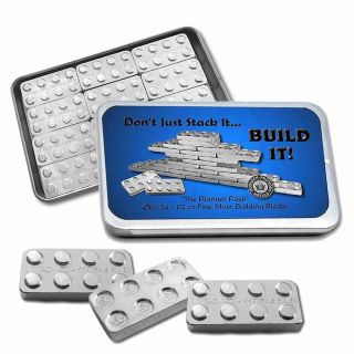 1/2 Oz.  999 Fine Silver Building Block Bars - The Planner Kit - 24 - 1/2 Oz.  Bars