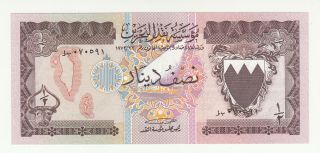 Bahrain 1/2 Dinar 1973 Unc P7 @