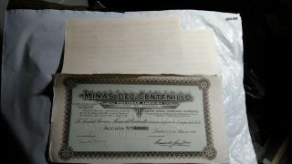 Spain Minas Del Centenillo 500 Pesetas Bond Certificate,  1921