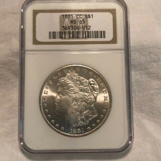1881 Carson City Silver Dollar Ncg Ms 65