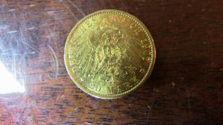 1907 German Gold Coin 20 Mark Deutsches Reich (. 2304 oz) 3