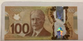 Great almost solid 2011 Canadian $100 Banknote 2