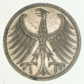 Silver - World Coin - 1971 Germany 5 Deutsche Mark World Silver Coin 11.  1g 518