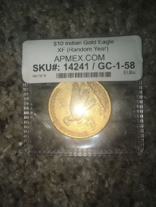 Us Gold $10 Indian Head Eagle - See - 1911