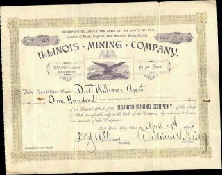 Illinois Miningco,  1894,  Mines,  Bingham,  West Mountain Mining District,  Utah