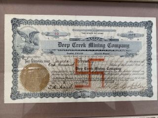 Deep Creek Mining Co.  Stock With Swastikas 1908 4