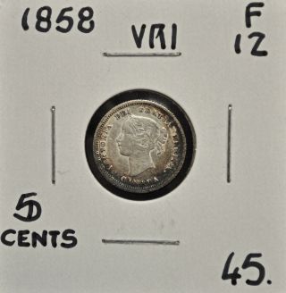 1858 Canada 5 Cent F - 12