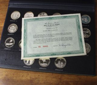 Men In Space Series II 1969 1st Edition Danbury Sterling Proof 21 Coin Set 3