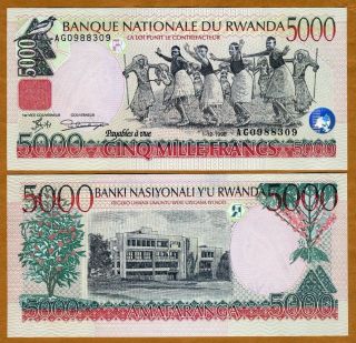 Rwanda,  5000 (5,  000) Francs,  1998,  P - 28,  Unc