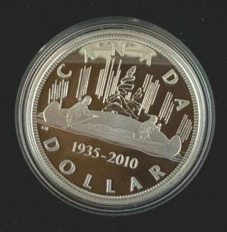 2010 Canadian Ltd Ed.  Proof Silver Dollar - 75th Ann.  Of Canada 