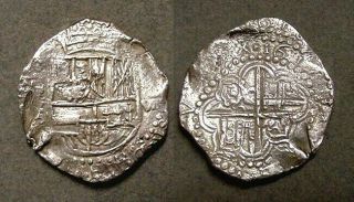 Decent Bolivia 1618 Potosi Philip Iii 8 Reales Silver Cob