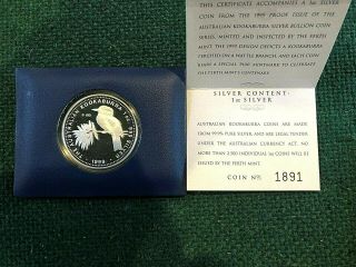 1990 To 1999 Australian Silver Kookaburra 1oz Proofs (10 Coins),  