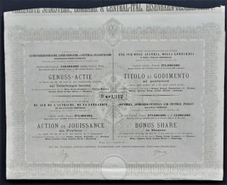 Austria - Vereinigte Südösterreichische,  Lombardische & Central - Italienische 1858