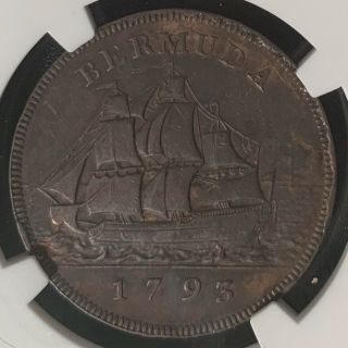 Bermuda 1793 Penny Km - 5 Ngc Xf Details