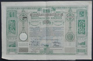 Austria - Oberosterreichische Landes Hypothekenanstalt - 1922 - Bond 10.  000 Kr.