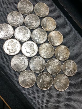 1881 - S Morgan Dollar Gem Bu Roll Of 20 S$1 Coins Brilliantly All 64/65 No Reserv