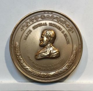 1863 Ulysses S Grant Joint Resolution Of Congress Bronze Medal (restrike) Nr