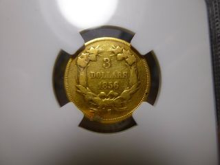 1856 S $3 Indian Princess Head Gold Coin 3