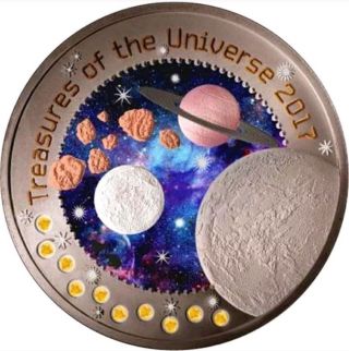 2017 1 Oz Silver 5 Cedis Treasures Of The Universe 10 In 1 Coin Sensation