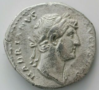 Hadrian.  117 - 138 Ad.  Ar Denarius 3.  02gr;19mm.  Hadrianvs Avgvstvs,  Laureate Bust