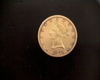 1901 S Liberty Head $10 Gold Eagle Item J4254