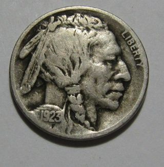1923 S Buffalo Nickel - Very Good To Fine - 19su - 2